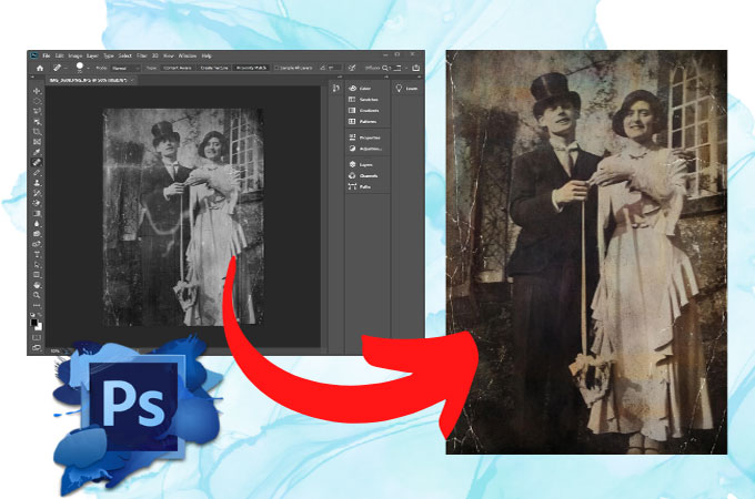 Wie man alte Fotos in Photoshop restauriert  
