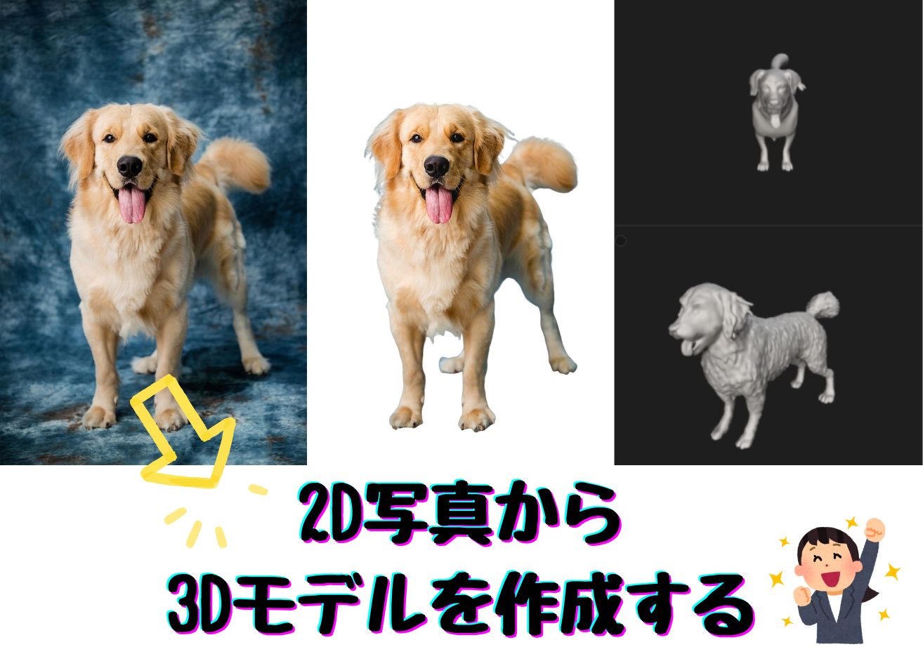 2D写真から3Dモデルを作成する